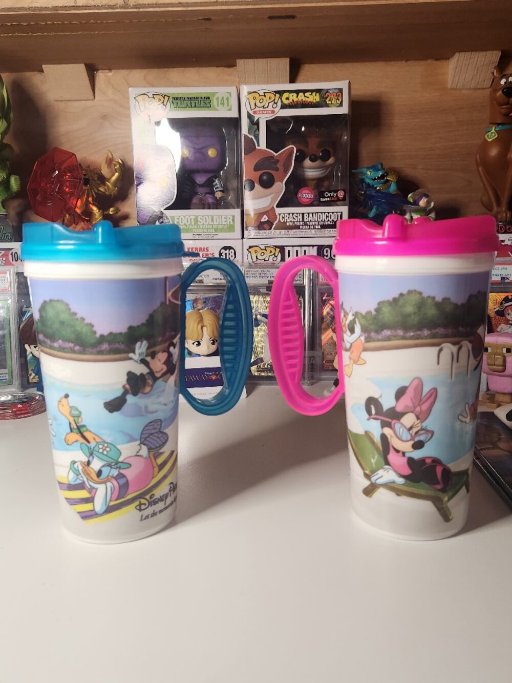 ☀️ Disney Parks Exclusive Summer Pool Party Travel Mug Set of 2 ☀️